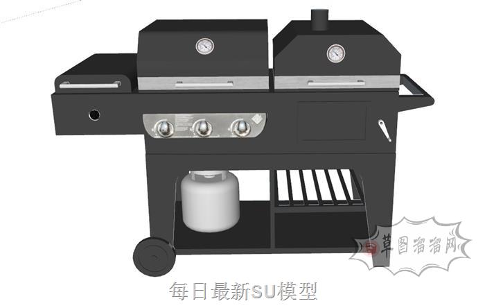 煤气烧烤架烧烤炉SU模型