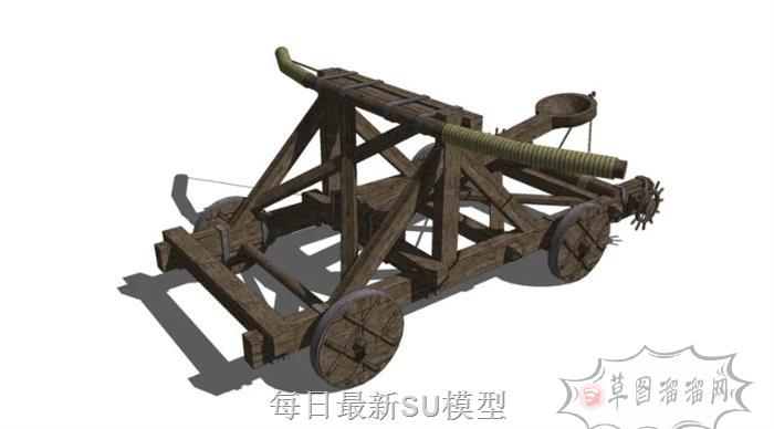 投石机投石车SU模型