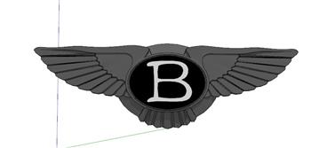 宾利LOGO标志SU模型