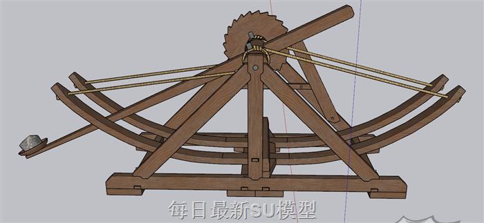 投石机投石车SU模型