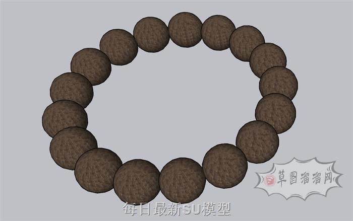 佛珠手链SU模型