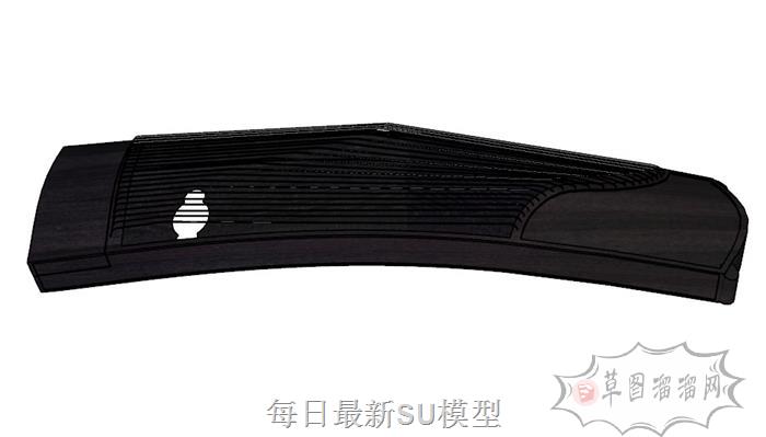 古琴古筝乐器SU模型