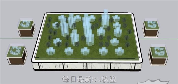售楼处沙盘SU模型