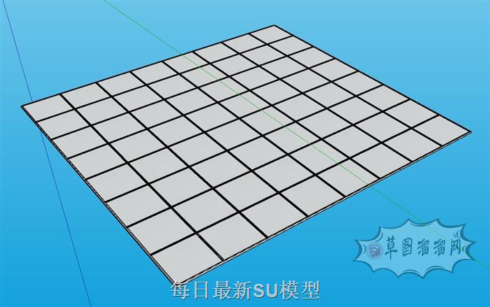 铝扣板吊顶SU模型