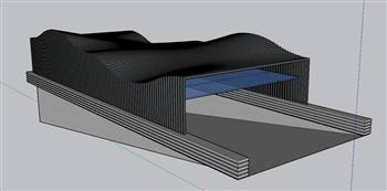 地下车库入口SU模型 免费sketchup模型下载