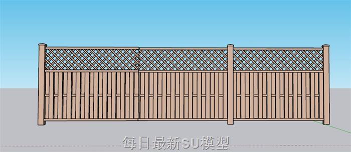 栅栏栏杆围栏SU模型