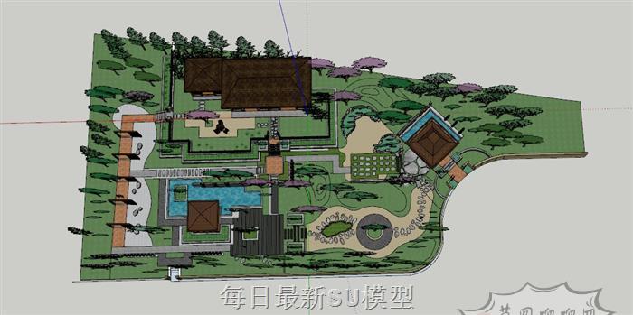 东南亚民宿SU模型