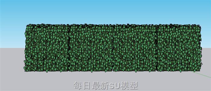 冬青绿植墙SU模型