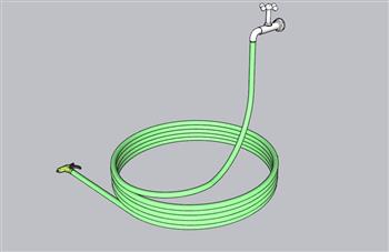 洗车水管水龙头SU模型