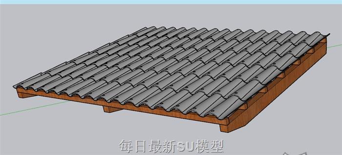 屋顶瓦片SU模型