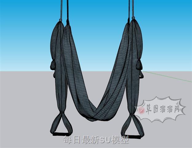 瑜伽吊绳SU模型