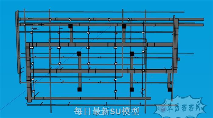 工业风吊顶SU模型