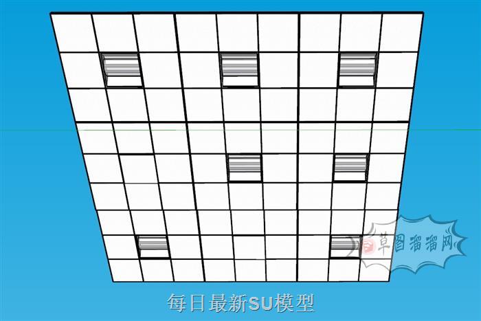 集成吊顶铝扣板SU模型