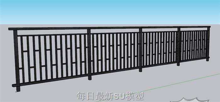 栏杆SU模型