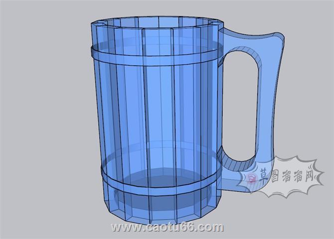 啤酒杯扎啤杯酒杯SU模型