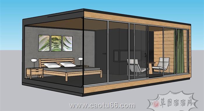 度假休闲屋SU模型