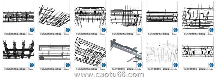 工业风空调管道SU模型