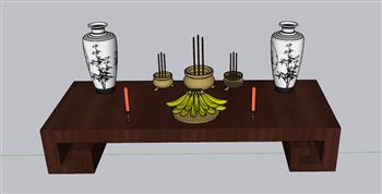 供桌供台祭拜SU模型
