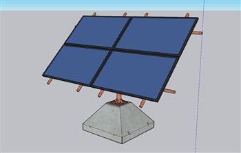 太阳能板能源光源SU模型