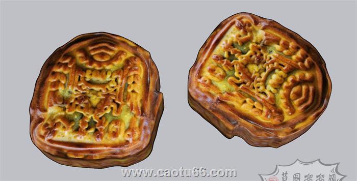 月饼食物节日SU模型