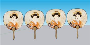 扇子团扇SU模型