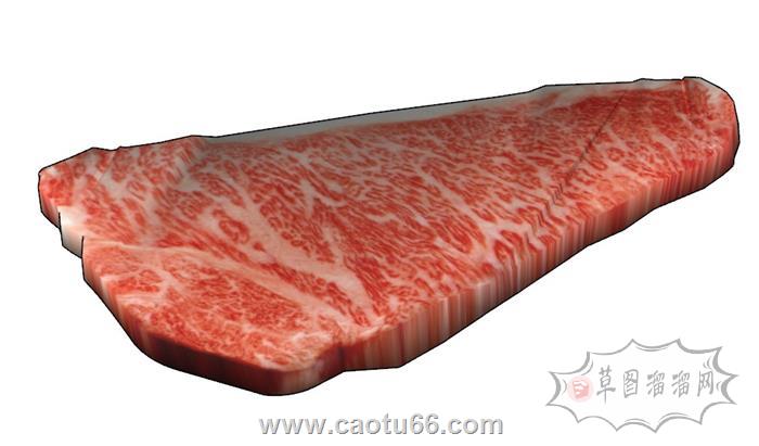 猪肉五花肉SU模型