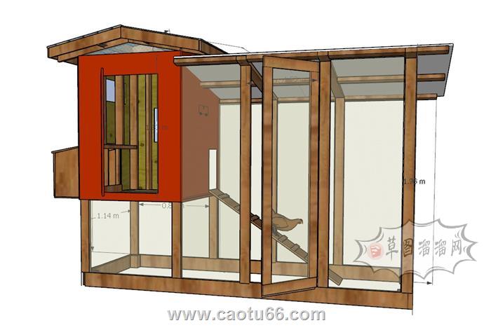 鸡笼鸡舍SU模型