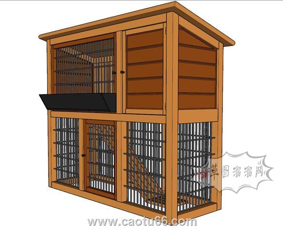 鸡笼鸡舍SU模型
