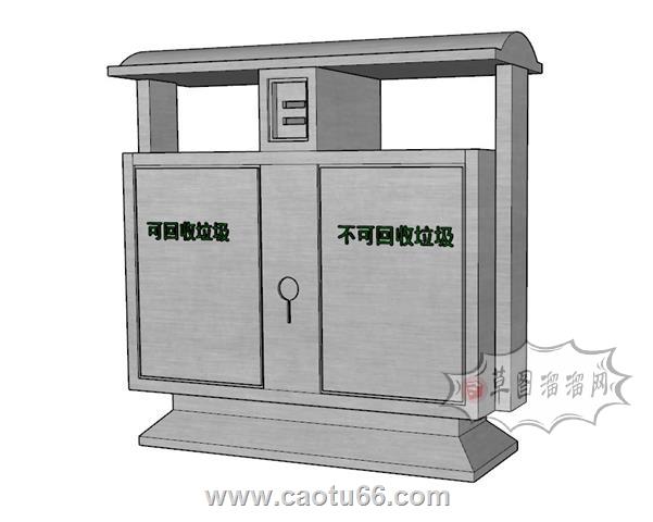 垃圾箱垃圾桶SU模型