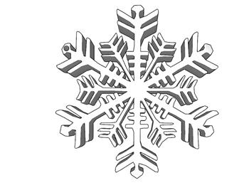雪花冬天SU模型