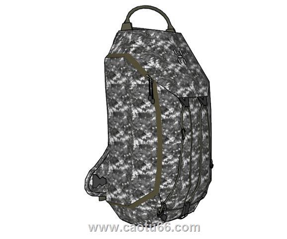 登山背包书包SU模型