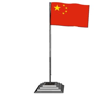 升旗台SU模型