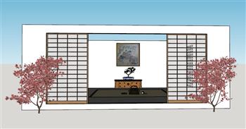 日式茶室SU模型