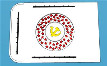 党建吊顶党徽SU模型