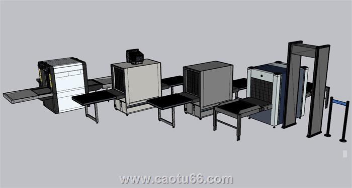 X光安检机检测门SU模型