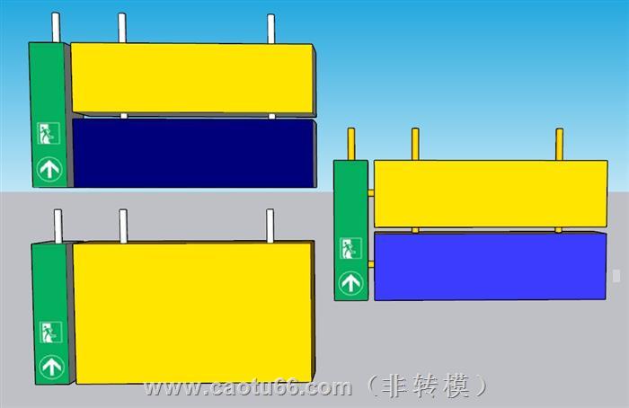 候车厅LED指示牌SU模型