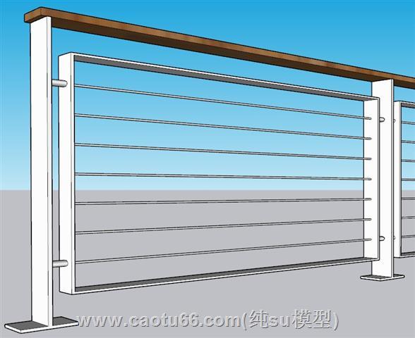栏杆护栏SU模型