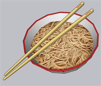 一碗面美食SU模型