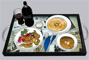 西餐美食食物SU模型