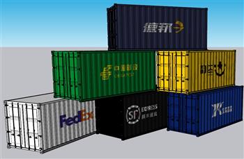 物流集装箱SU模型