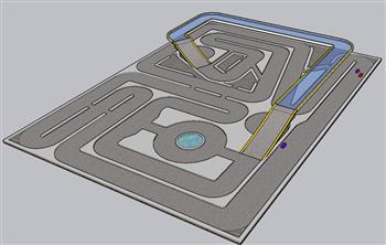 玩具车赛道跑道SU模型
