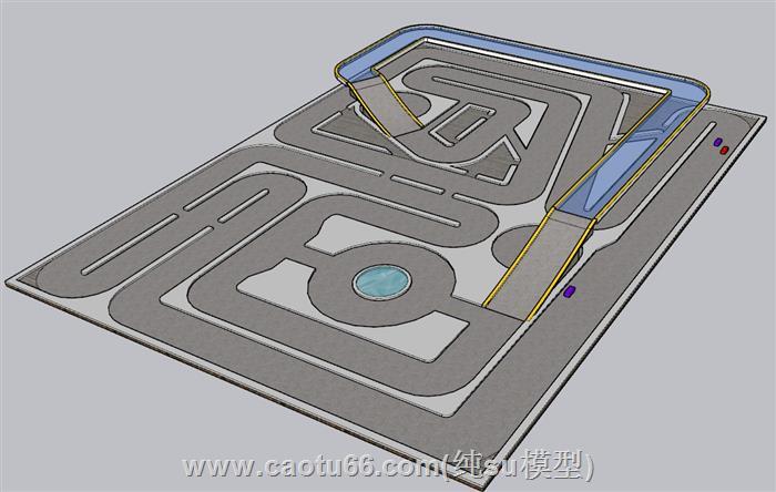 玩具车赛道跑道SU模型