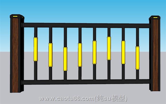 铁艺栏杆护栏SU模型