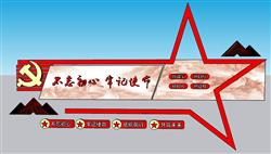 党建展板宣传墙SU模型