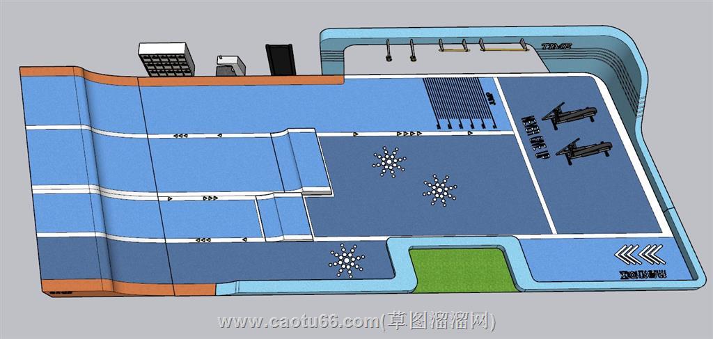 滑板场地滑板场SU模型