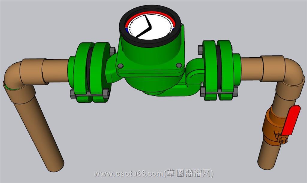 水表水阀阀门SU模型