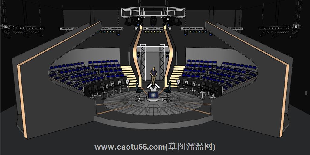 会谈直播间采访SU模型