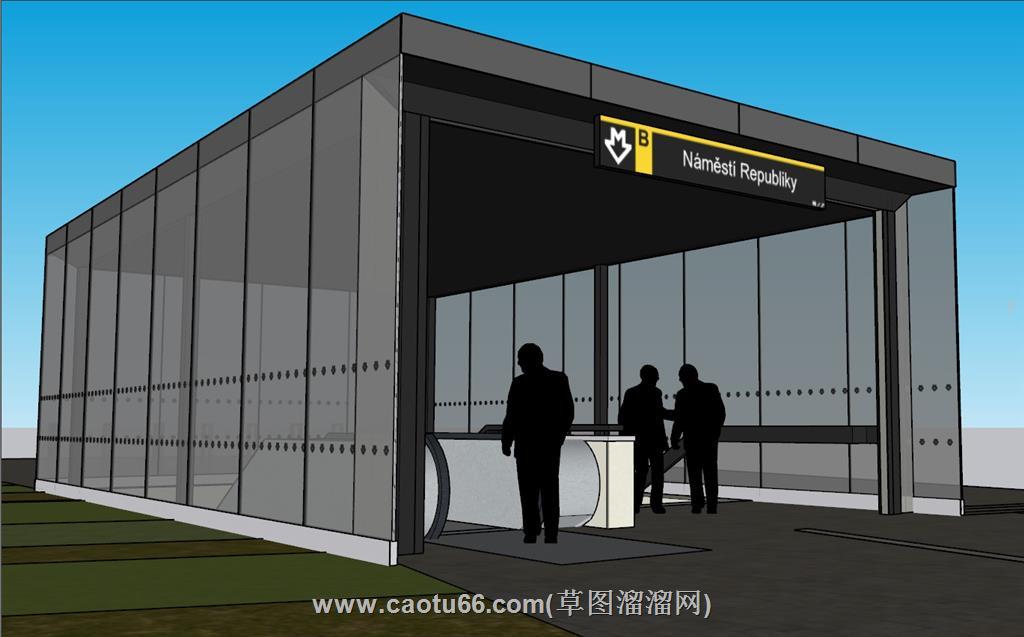 地下入口SU模型