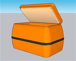 冰箱冷冻箱冷冻盒SU模型
