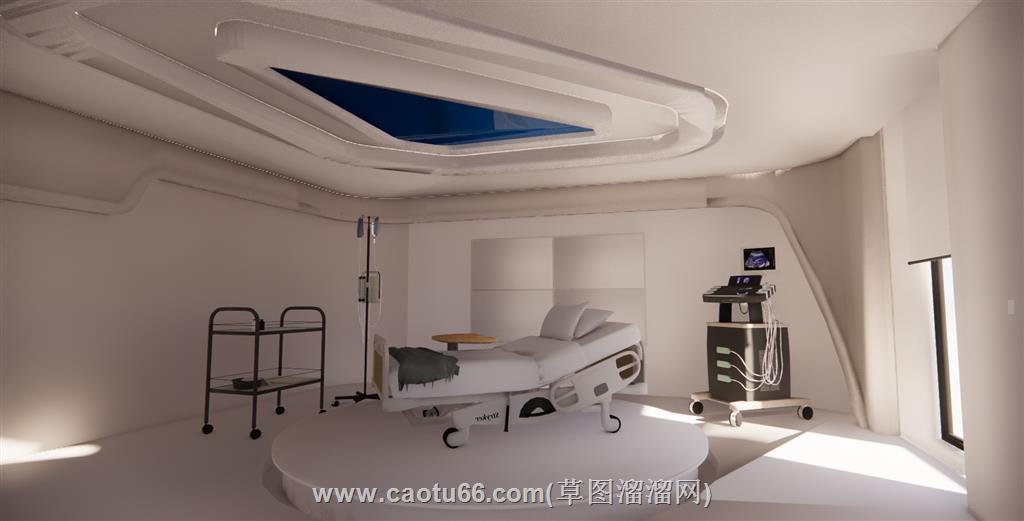 医院手术室吊针SU模型